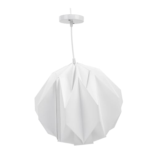 SEWACC Nordische Papierlaterne Hängelampe Origami Design Dekorativer Lampenschirm Pendellampe Einfach Deckenleuchte Für Wohnzimmer Schlafzimmer Esszimmer von SEWACC