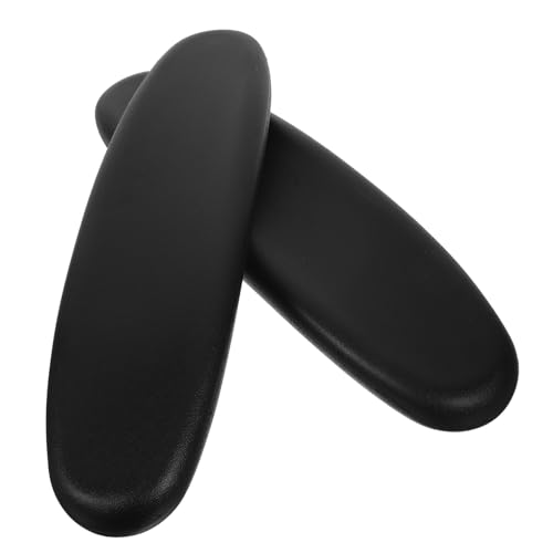 SEWACC PU Armlehnenbezüge Gepolstert für Bürostuhl Gamingstuhl Ergonomische Armlehnenauflagen Schwarz Langlebig Komfortabel von SEWACC