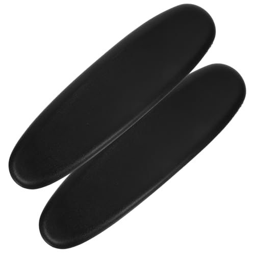 SEWACC PU Schaumpolster Armlehnenbezug Bürostuhl Ergonomisch Weich Atmungsaktiv Druckentlastend Passend für Bürostuhl Armlehnen Stuhlersatz Schwarz von SEWACC