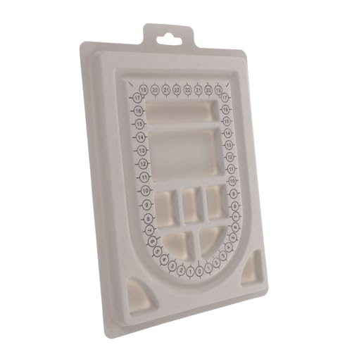 SEWACC Perlen Design Board aus Robustem Kunststoff mit Maßskala Flachem Tablett und Rillen gegen Wegrollen Leichtes Schmuckherstellungs Tool zum Abmessen und Gestalten von Armbändern und SEWACC Perlen Design Board aus Robustem Kunststoff mit Maßskala Flachem Tablett und Rillen gegen Wegrollen Leichtes Schmuckherstellungs Tool zum Abmessen und Gestalten von Armbändern und von SEWACC