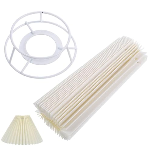 SEWACC Plissee Stoff Lampenschirm Ersatzschirm für Deckenleuchte Wandlampe Stehlampe Wohnzimmer Schlafzimmer Hotel Beleuchtung von SEWACC