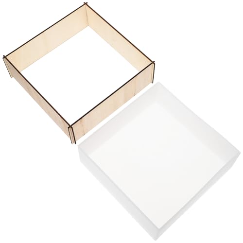 SEWACC Quadratische Silikonform für DIY Buchstützen und Untersetzer Leichtes Tragbares Epoxidharz Gießform mit Glatter Innenfläche für Resin Tablett und Heimdekoration von SEWACC