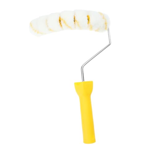 SEWACC Rad Farbroller mit Gebogenem Griff Leichte Langlebige Malerrolle Fusselfrei Hohe Farbaufnahme für Wasserrohr Rohrleitungsanstrich für und Heimwerker von SEWACC