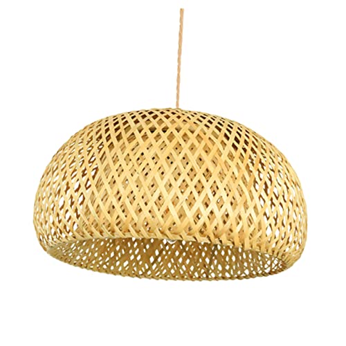 SEWACC Rattan Lampenschirm Handgefertigt Deckenleuchte Lampenabdeckung Für Wohnzimmer Schlafzimmer Multifunktionale Pendelleuchte Ersatzschirm von SEWACC