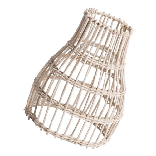 SEWACC Rattan lampenschirm Handgewebt Natürlicher Lampenüberzug für Deckenleuchte Pendelleuchte Tischlampe Vielseitig Einsetzbar Wohnzimmer Schlafzimmer Dekoration von SEWACC