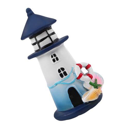 SEWACC Resin Leuchtturm Lampenschirm Ersatz für Solar Gartenlicht Nautisches Design Realistischer Cartoon-Look Einfache Montage Outdoor Dekoration von SEWACC
