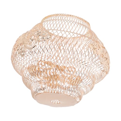 SEWACC Retro Metall Lampenschirm Goldener Draht Lampenabdeckung Hängelampe Deckenleuchte Zubehör Einfach Montage Warmes Licht Wohnzimmer Schlafzimmer Hotel SEWACC Retro Metall Lampenschirm Goldener Draht Lampenabdeckung Hängelampe Deckenleuchte Zubehör Einfach Montage Warmes Licht Wohnzimmer Schlafzimmer Hotel von SEWACC