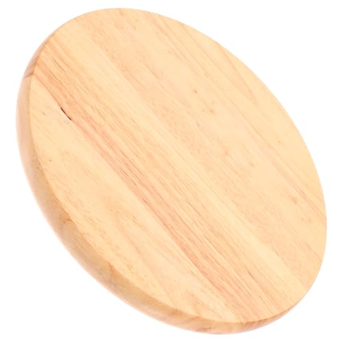 SEWACC Runder Hocker Sitzfläche Ersatz aus Massivem Holz Robustes Holzbrett mit Glatter Oberfläche und Verstärkten Metallstreifen Langlebig und für Küchen und Gartenstühle von SEWACC