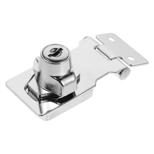 SEWACC Schrankschloss mit Schlüssel Hasp Lock für Schubladen und Kleine Türen Rostfreier Stahlschloss Türriegel mit Drehknopf Einfache Montage Erhöhte für Büro und Haushaltsmöbel von SEWACC
