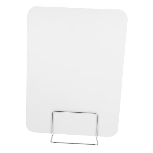 SEWACC Schreibtischtrennwand Weiß Metall Stabile Sichtschutzwand Für Büro Schüler Lernbereiche Einfache Installation Robuster Datenschutz teiler Für Prüfungen Und Empfangsbereiche von SEWACC