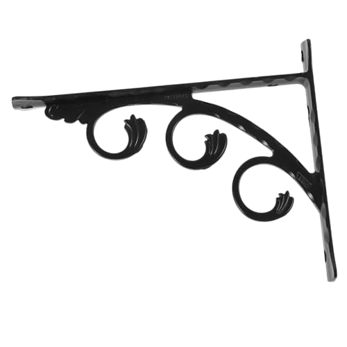 SEWACC Schwerlast Wandregal Metall Winkelhalterung Dreieckiger Regalträger Stabile Unterstützung Für Bücherregal Küchenregal Schwarze Wandkonsole Einfach Montage von SEWACC