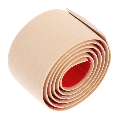 SEWACC Selbstklebende PVC Boden Übergangsleiste Holzoptik Flexible und Kratzfeste Abdeckleiste für Teppich und Fliesen Einfache Montage ohne Bohren für Türübergänge und Raumteiler von SEWACC