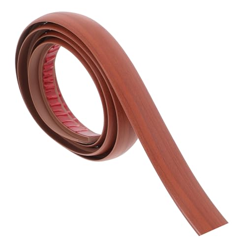SEWACC Selbstklebender PVC Bodenübergangsprofil mit Holzmaserung Flexible Zuschneidbare Kante für Teppich und Fliesen Rutschfeste Türschwelle Stoßfeste Dekorative Abschlussschiene für von SEWACC