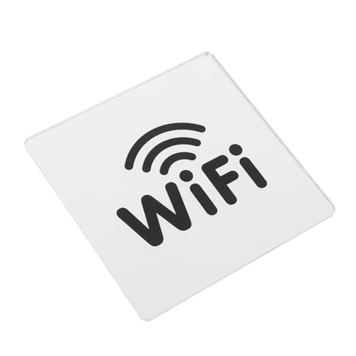 SEWACC Selbstklebendes Acryl WLAN Schild Weißer Untergrund Wifi Coverage Indicator für Hotel Restaurant und Freizeitbereiche Modernes Design Einfache Anbringung Vielseitig Einsetzbar von SEWACC