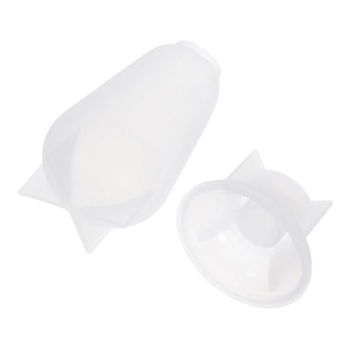 SEWACC Silikon Gießform mit Sockel Flexible Epoxidharz Gießform für Kerzen Seifen Harzkunst Inklusive Hitze Kältebeständiger Glühbirnenform für Dekorative Blumenpräparate von SEWACC