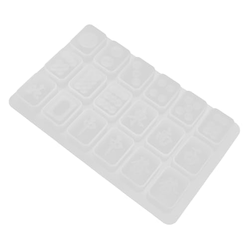 SEWACC Silikon Mahjong Formen Teilig Flexible DIY Silikonform für Harz Uv Harz Kerzen Seife Praktische Langlebige Mahjong Formen für Kreative Bastelprojekte von SEWACC