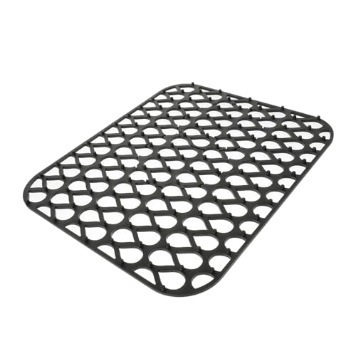 SEWACC Silikon Spülbeckenmatte mit Hohldesign Rutschfeste Abtropfmatte für Küchenspüle Flexibel Zuschneidbar Leicht zu Reinigen Multifunktionaler Schutz für Edelstahlspülen Schwarz Klein von SEWACC