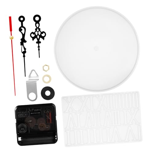 SEWACC Silikon Uhr Gießform mit Runder Form Römischen Ziffern und Uhrwerk Flexible Robuste Resin Uhr Form für DIY Wanddekoration und Geschenk Einfache Entformung Vielseitig Einsetzbar von SEWACC