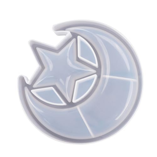SEWACC Silikonform DIY Stern Mond Trays Flexible Nicht Haftend Leicht zu Reinigen Originelle Epoxidharz Gießform für Schale Stylische Aufbewahrung für Bastelprojekte und SEWACC Silikonform DIY Stern Mond Trays Flexible Nicht Haftend Leicht zu Reinigen Originelle Epoxidharz Gießform für Schale Stylische Aufbewahrung für Bastelprojekte und von SEWACC