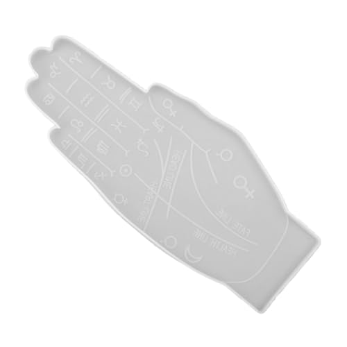 SEWACC Silikonform Palm Casting Mould mit Handlinien Design für DIY Kristallharz Untersetzer Tablett Flexibel Transparent Einfach zu Reinigen Geeignet für Kreative Bastelprojekte und SEWACC Silikonform Palm Casting Mould mit Handlinien Design für DIY Kristallharz Untersetzer Tablett Flexibel Transparent Einfach zu Reinigen Geeignet für Kreative Bastelprojekte und von SEWACC