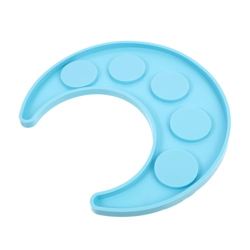 SEWACC Silikonform Tablett Mondform Gießform für Weinhalter DIY Resin Harz Formen Flexibel Transparent Langlebig für Home Decoration und Kunsthandwerk von SEWACC