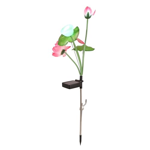 SEWACC Solar LED Gartenleuchte Lotus Energieeffiziente Langlebige Solarleuchte für Außenbereiche Dekorative Bodenlampe für Garten Terrasse und Hochzeiten und Vielseitig Einsetzbar von SEWACC