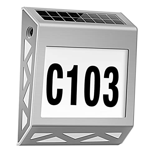 SEWACC Solar Türleuchte Türschild Außenleuchten Solar Schildleuchte Solarleuchten Moderne Außentürnummernschilder Solarleuchte Außen Solar Hausnummer Silber SEWACC Solar Türleuchte Türschild Außenleuchten Solar Schildleuchte Solarleuchten Moderne Außentürnummernschilder Solarleuchte Außen Solar Hausnummer Silber von SEWACC