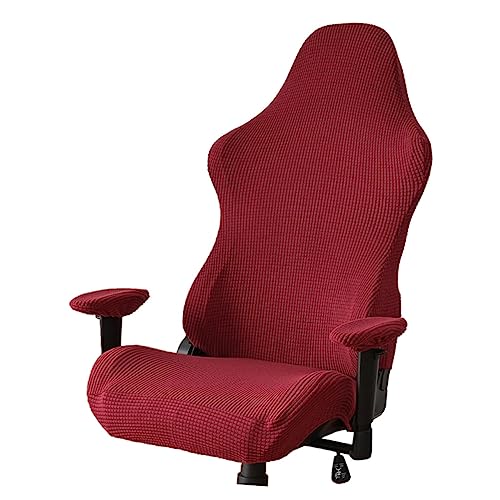SEWACC Stretchbarer Gaming Stuhl Bezug Teilig Elastischer Bürostuhl Schutzbezug aus Weichem Hautfreundlichem Material Waschbar Passend für Standard Computersessel Schützt vor Kratzern SEWACC Stretchbarer Gaming Stuhl Bezug Teilig Elastischer Bürostuhl Schutzbezug aus Weichem Hautfreundlichem Material Waschbar Passend für Standard Computersessel Schützt vor Kratzern von SEWACC