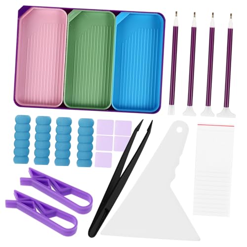 SEWACC Teiliges Diamant Malwerkzeug mit Sortier und Aufbewahrungstabletts Ergonomischem Punktierstift Kunststoff Tablett für Strasssteine DIY Bastelzubehör für Präzises Perlenlegen SEWACC Teiliges Diamant Malwerkzeug mit Sortier und Aufbewahrungstabletts Ergonomischem Punktierstift Kunststoff Tablett für Strasssteine DIY Bastelzubehör für Präzises Perlenlegen von SEWACC