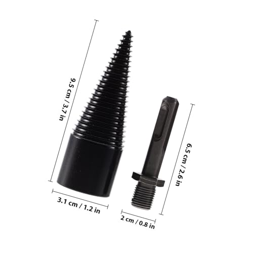 SEWACC Teiliges Holzspalter bohrer aus Carbonstahl Abnehmbare Holzspaltkegel mit Griffvarianten Langlebig und Stabil für Feuerholz Handlich und Kraftsparend Geeignet für Weichholzsorten SEWACC Teiliges Holzspalter bohrer aus Carbonstahl Abnehmbare Holzspaltkegel mit Griffvarianten Langlebig und Stabil für Feuerholz Handlich und Kraftsparend Geeignet für Weichholzsorten von SEWACC