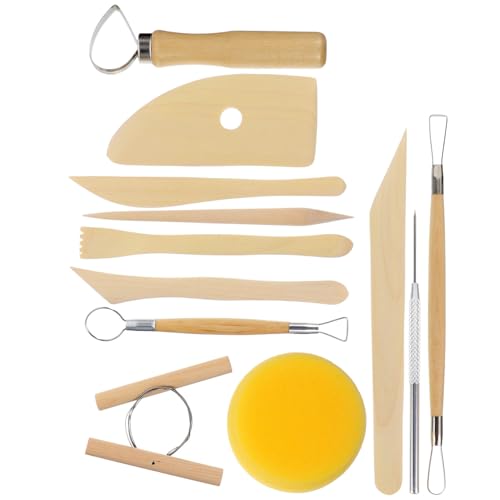 SEWACC Töpferwerkzeug Set Teilig Clay Sculpting Werkzeug mit Glatten Kanten Sicher für Tonmodellierung DIY Skulpturen Kneten Schnitzwerkzeug für Kreative Keramikgestaltung SEWACC Töpferwerkzeug Set Teilig Clay Sculpting Werkzeug mit Glatten Kanten Sicher für Tonmodellierung DIY Skulpturen Kneten Schnitzwerkzeug für Kreative Keramikgestaltung von SEWACC