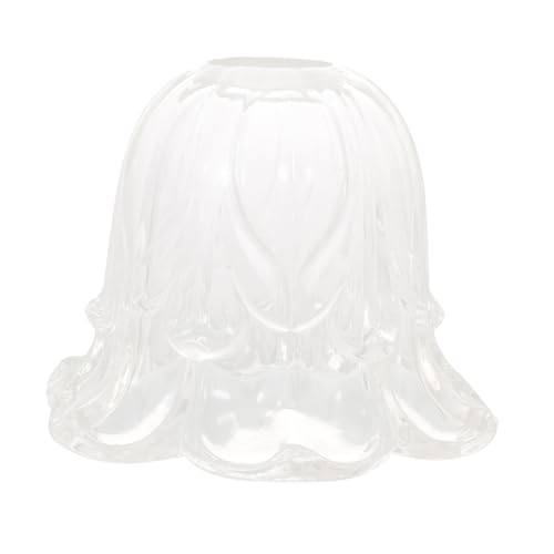 SEWACC Transparent Matter Glas Lampenschirm mit Blumenform Dekorativer Lampenschirm für Deckenleuchte Passend für Tischlampe Nachttischlampe und Vielseitige Wohnraumbeleuchtung SEWACC Transparent Matter Glas Lampenschirm mit Blumenform Dekorativer Lampenschirm für Deckenleuchte Passend für Tischlampe Nachttischlampe und Vielseitige Wohnraumbeleuchtung von SEWACC
