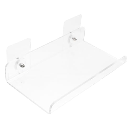 SEWACC Transparente Acryl Wandhalterung Display Regal für Bücher Schallplatten Vinylalben Wandregal Aufsteller zur Stilvollen Aufbewahrung und Präsentation von Büchern und Alben von SEWACC