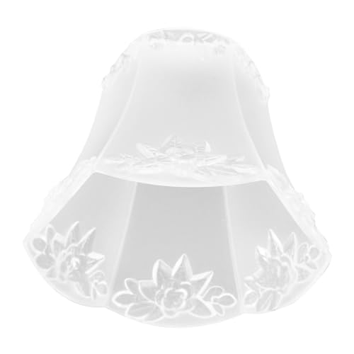 SEWACC Transparenter Lampenschirm Farbverlauf Lotusblüte Øcm Kronleuchter Ersatz Lampenschirm für Esszimmer Wohnzimmer Schlafzimmer von SEWACC