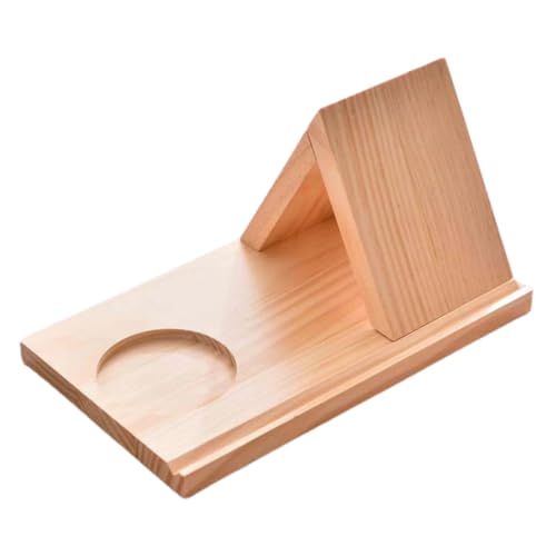 SEWACC Triangularer Bücherhalter aus Holz Multifunktionales Regal mit Getränke und Handyhalter Tragbar für Zuhause Büro und Unterwegs Minimalistisches Design Holzoptik SEWACC Triangularer Bücherhalter aus Holz Multifunktionales Regal mit Getränke und Handyhalter Tragbar für Zuhause Büro und Unterwegs Minimalistisches Design Holzoptik von SEWACC