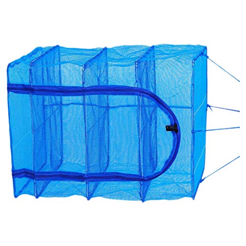 SEWACC Trockengitter Trocknungsregal 4 Fleisch Trocknen Netzfalten Faltendes Mesh- Trocknungsnetz mit ?Verschluss Fisch Geschirr ?uterfruchttrocknungsnetz für Innen im Freien (50 X Fischtrockner von SEWACC