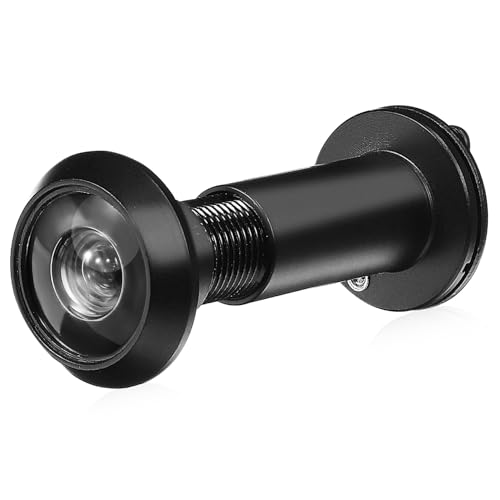 SEWACC Türspion mit Weitwinkel Bohrloch Schwarz Hochwertiges Optisches für Haustüren Einfache Montage Langlebig und Sicher für Verschiedene Türstärken Geeignet von SEWACC