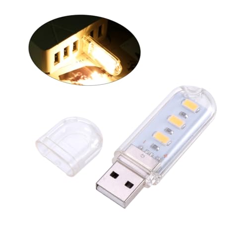 SEWACC USB LED Tastaturlicht Mini Nachtlicht Warmlicht Flexible USB Schreibtischlampe Tragbar für Laptop PC Nachttisch Schlafzimmer Lesen von SEWACC