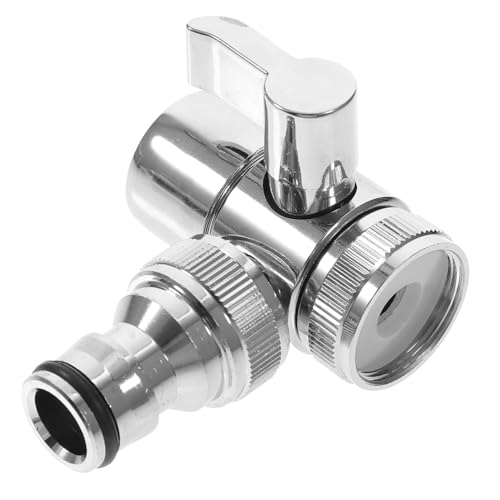 SEWACC Universeller Wasserhahn adapter mit Absperrventil Waschmaschinen Geschirrspüleranschluss Robustes Allkupfer design für Waschbecken und Gartenschlauch Einfach Montierbar von SEWACC