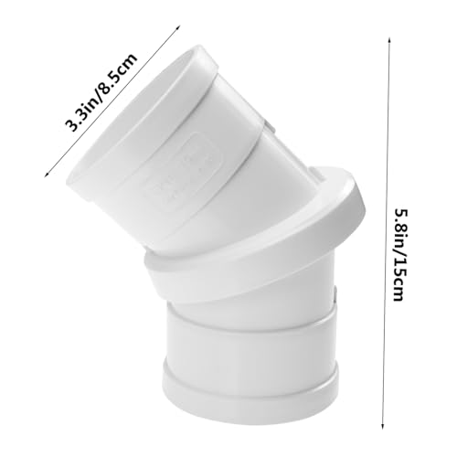 SEWACC Verstellbarer PVC Rohrbogen mit Drehfunktion Langlebiger Verstellbarer Winkelanschluss Kompakter und Robuster Necking Fitting für Sanitär Abwassersysteme von SEWACC