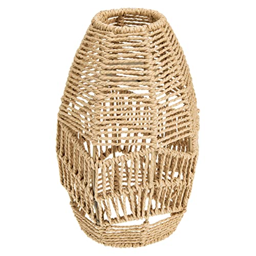 SEWACC Vintage Deckenleuchte mit Kreativem Lampenschirm Stilvolle Hängelampe im Chinesischen Design für Romantische Atmosphären Wohnzimmer Restaurant und Hotel Hochwertiger Geflochtener von SEWACC