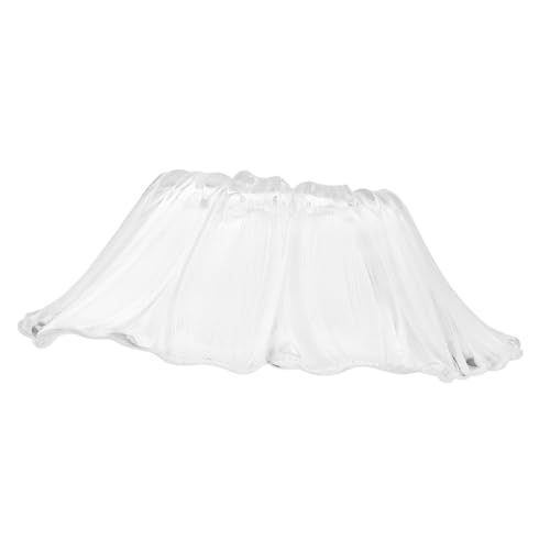 SEWACC Vintage Glas Lampenschirm Klar Blütenform Installieren Vielseitig Einsetzbar für Tisch Steh Deckenlampen Kompatibel mit Pendelleuchten Schafft Kunstvolle Wohnraumbeleuchtung von SEWACC