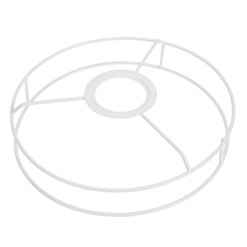 SEWACC Vintage Lampenschirm Ring aus Metall DIY Runder Lampenschirmhalter für Tischleuchte Stehlampe und Deckenleuchte Weißer Lampenschirmrahmen Robust und Formstabil Einsetzbar von SEWACC