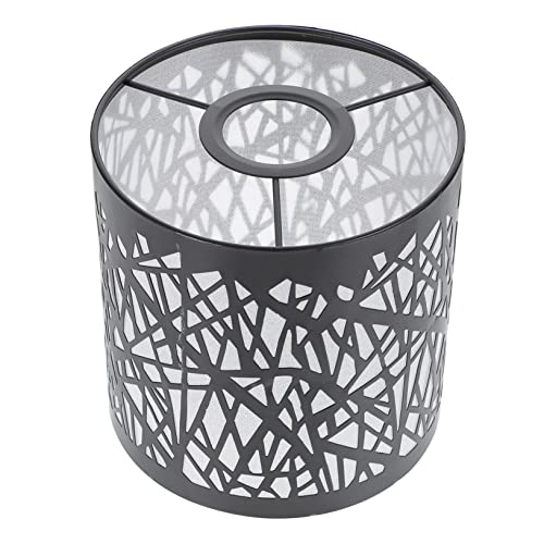 SEWACC Vintage Lampenschirm Schwarz mit Vogel Nest Muster für Stehlampe Tischlampe und Kronleuchter Blendfreier Schutz Dekorativ und Robust von SEWACC