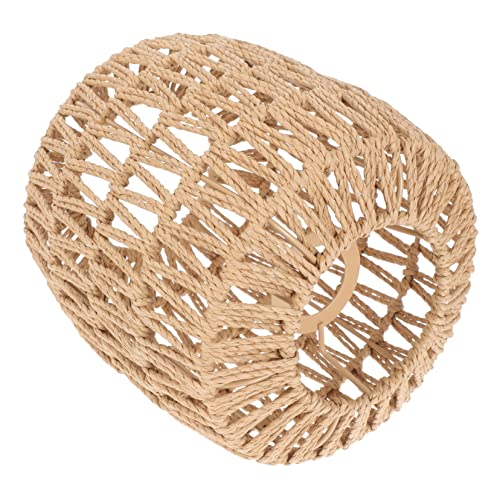 SEWACC Vintage Rattan Lampenschirm Handgefertigter Hängender Lampenschirm für Deckenleuchten Einzigartiges Design für Wohnräume und Restaurants Stabil und Langlebig Warmes von SEWACC