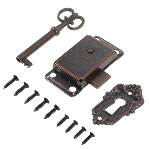 SEWACC Vintage Schranktürschloss Set Antikes Schrankschloss mit Schlüssel Robustes Möbelverschluss Kit für Schmuckkästen Kommoden Schränke Dekoratives Funktionales Design Vielseitig SEWACC Vintage Schranktürschloss Set Antikes Schrankschloss mit Schlüssel Robustes Möbelverschluss Kit für Schmuckkästen Kommoden Schränke Dekoratives Funktionales Design Vielseitig von SEWACC