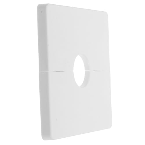 SEWACC Wandabdeckung für Rohrdurchmesser Quadratische PVC Rosette Selbstklebende Split Flansch Abdeckplatte Robustes Lochabdeckungsblech für Sanitärwand und Wasserrohr SEWACC Wandabdeckung für Rohrdurchmesser Quadratische PVC Rosette Selbstklebende Split Flansch Abdeckplatte Robustes Lochabdeckungsblech für Sanitärwand und Wasserrohr von SEWACC