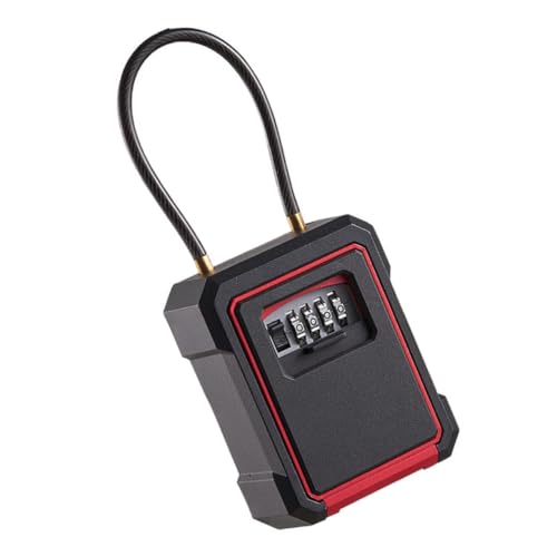 SEWACC Wandmontierter Wetterfester Schlüsselkasten Stelligem Zahlenschloss Einstellbarer Code Robuster Outdoor schlüsselbehälter für Haushalt Büro und Baustelle Sichere von SEWACC