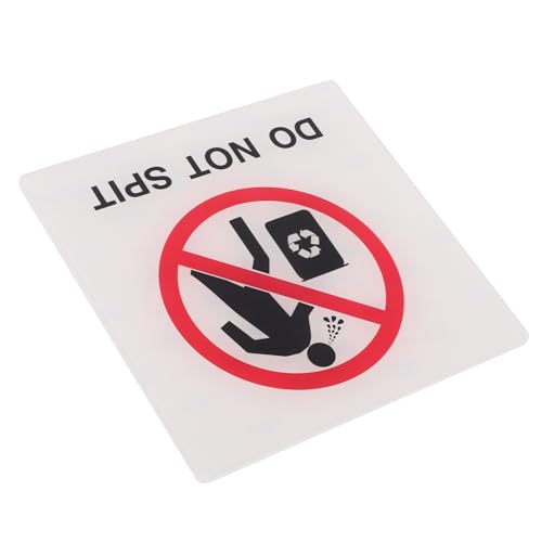SEWACC Warnschild Nicht Spucken Aufkleber Selbstklebend Sichtbar Wetterfest für Büro Gemeinsame Bereiche Pool zur Sauberer Umgebung und Öffentlicher Sauberkeit von SEWACC