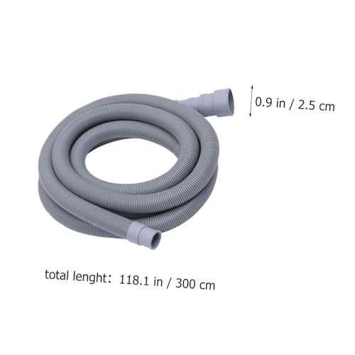 SEWACC Waschmaschinen Ablaufschlauch Verlängerung aus Langlebigem PP Material mit Adapter für Anschluss Ersatz für Defekte oder Abgenutzte Ablaufschläuche Kompatibel mit Waschmaschine von SEWACC